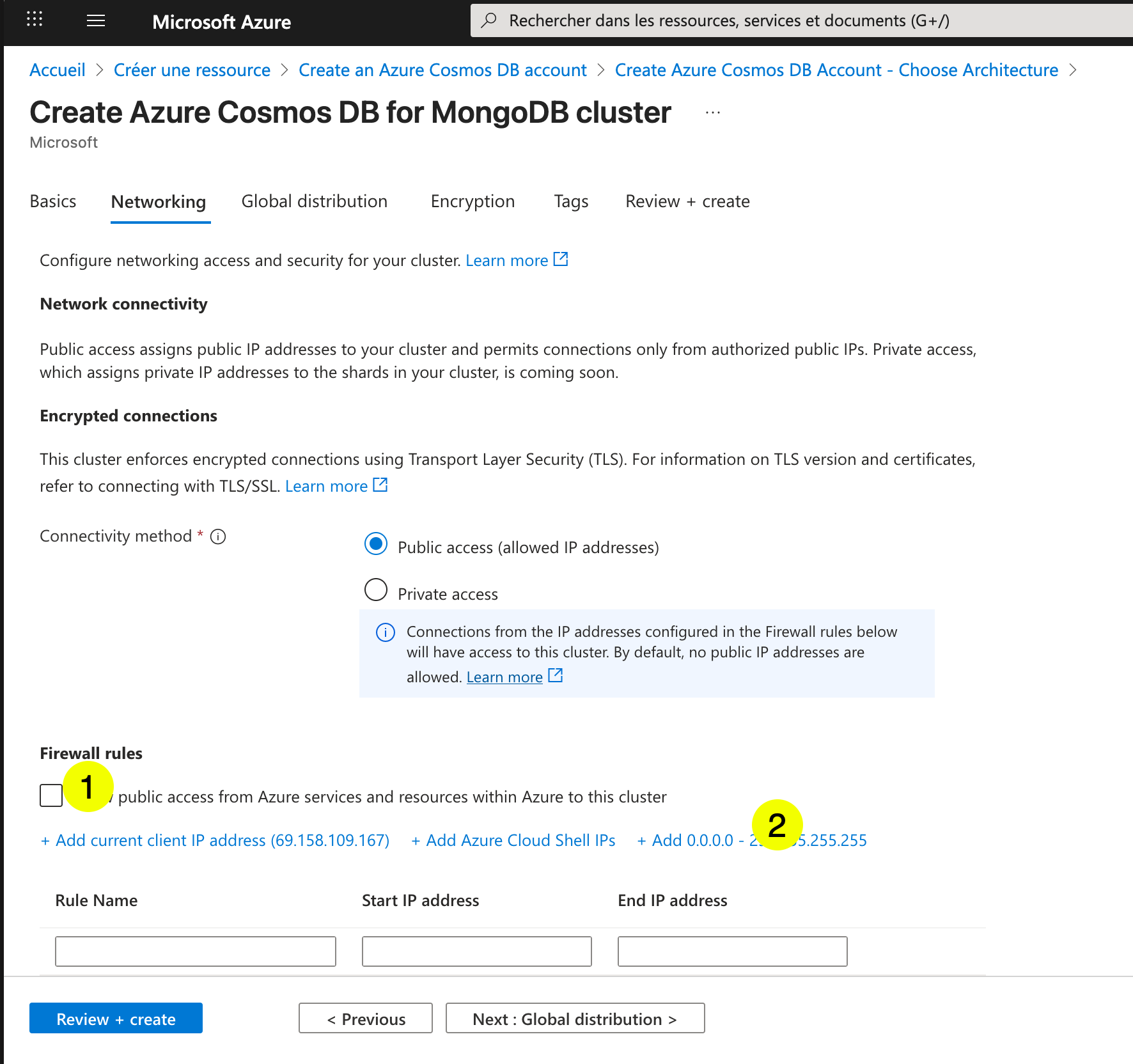 Azure Cosmos DB reste formulaire
