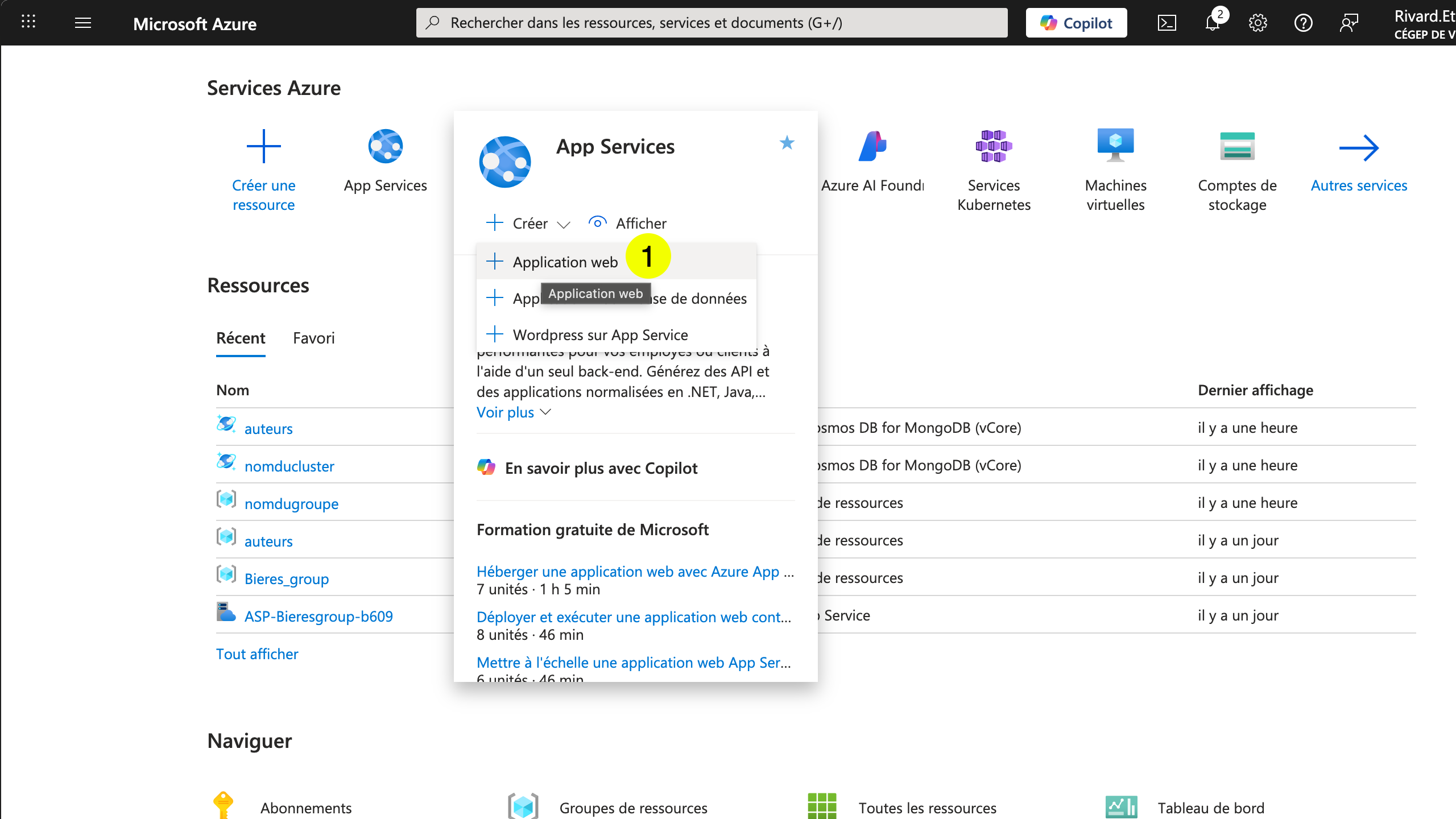 Azure App Service - Créer 2