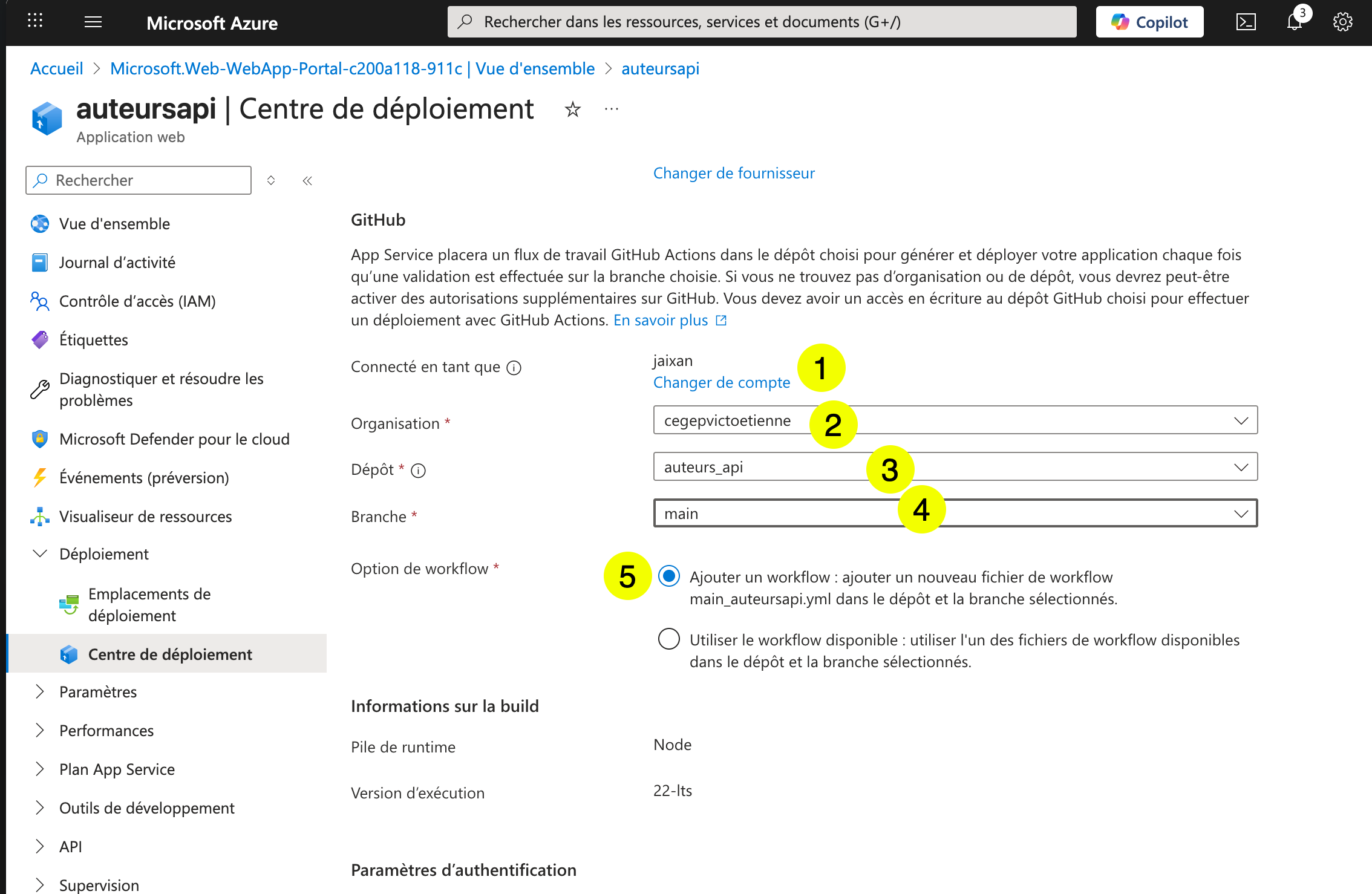 Azure App Service - Github